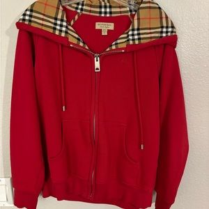 Burberry hooded zip cottonwood jacket